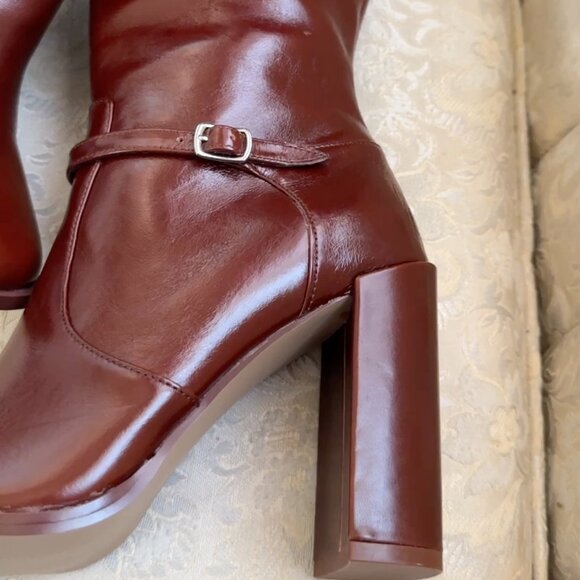 Steven Madden Adalyn Brown Boots - Picture 4 of 8